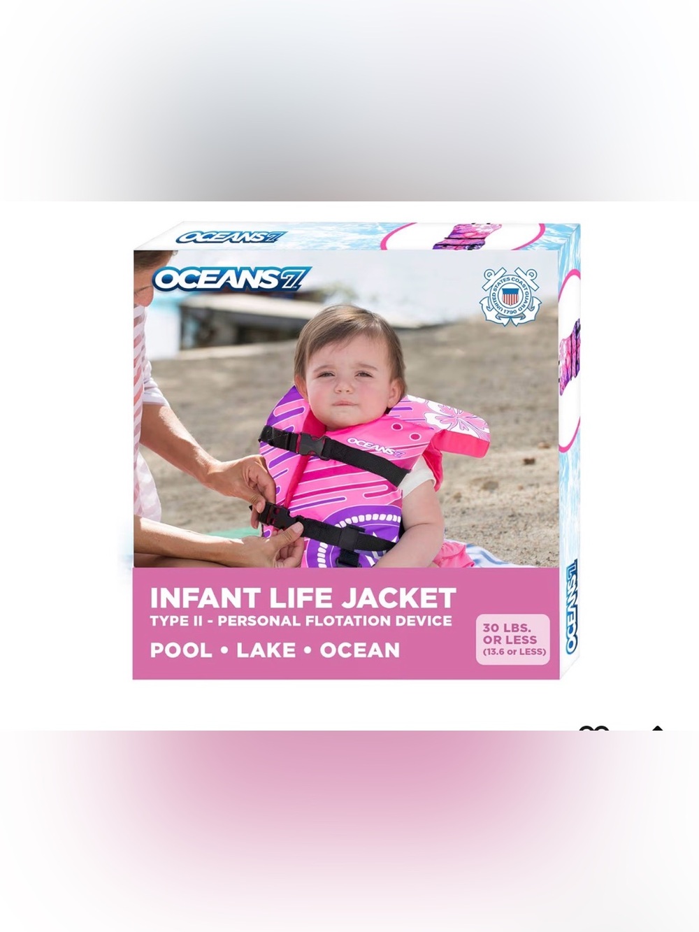 Oceans7 Infant Life Jacket - Pink & Purple